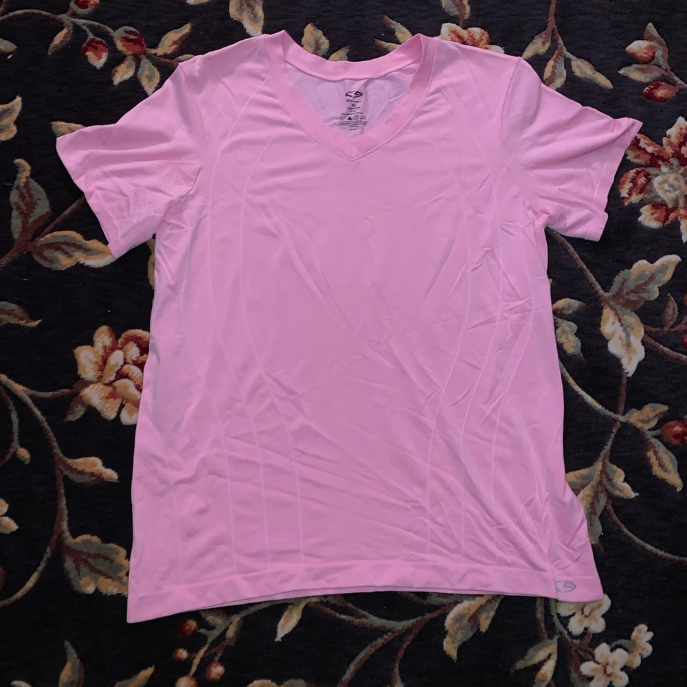 Champion vneck pink dry fit shirt